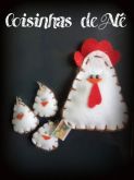 Galinha com Pintinhos Branca